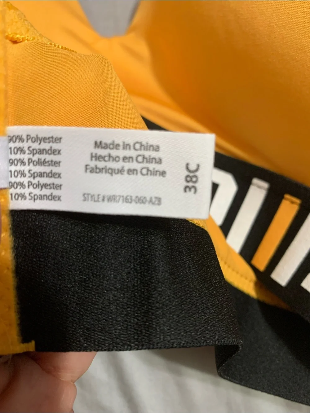 Aeropostale Aero Logo Racerback Bra Mustard Yellow 38C